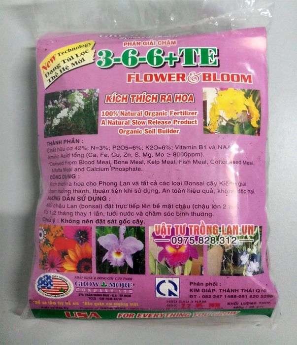 Hình ảnh thực tế Grow More 3-6-6+TE - Bí quyết chăm lan từ Mỹ (Ảnh 1)