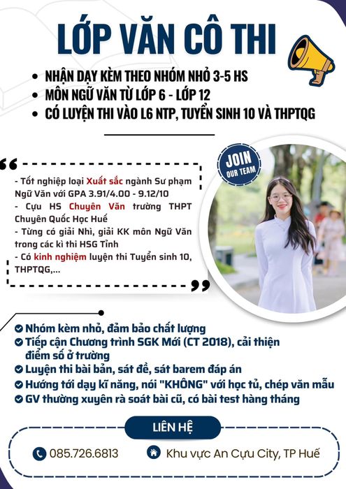 Hình ảnh lớp Văn Cô Thi - không gian sáng tạo ngôn từ