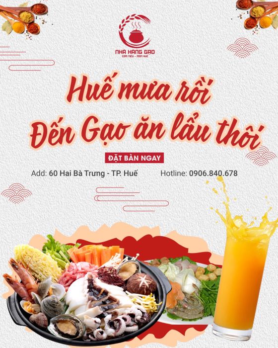 Khu vực phòng tiệc riêng tư sang trọng tại Nhà Hàng Gạo