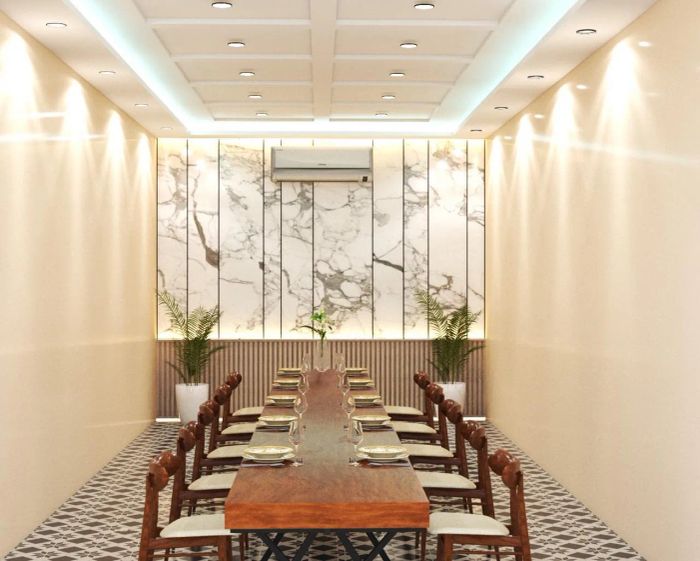 Khu vực bếp mở với những món hải sản tươi sống tại Góc Phố