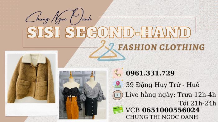 Không gian mua sắm đầy cảm hứng tại SiSi 2hand clothing