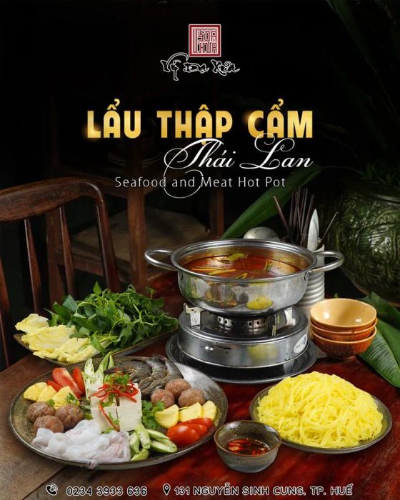 Khu vực tiệc ngoài trời lãng mạn tại Vỹ Dạ Xưa