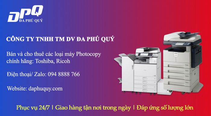 Hệ thống máy photocopy hiện đại tại Đa Phú Quý