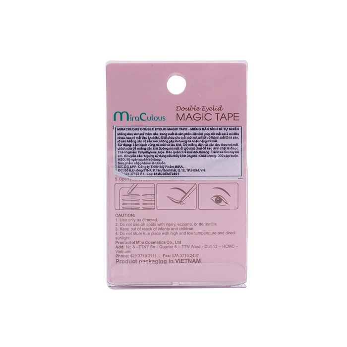 Hình ảnh thực tế Miếng Dán Kích Mí Miraculous (Nguồn: Nhà sản xuất)
