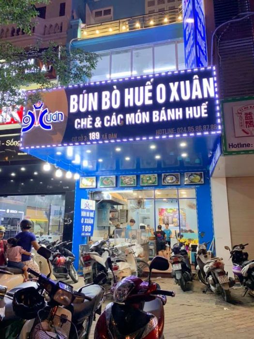 Hình ảnh tô bún bò Huế thơm ngon tại O Xuân
