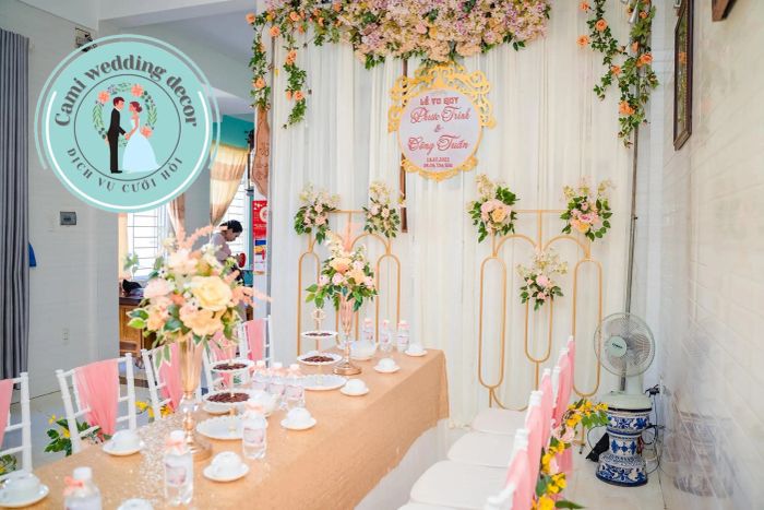 Không gian tiệc cưới lãng mạn tại Cami Wedding Decor