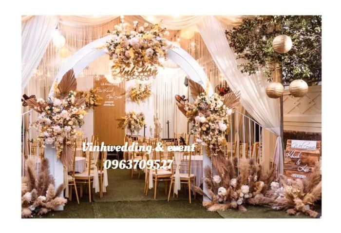 Không gian tiệc cưới sang trọng tại Vinh Wedding