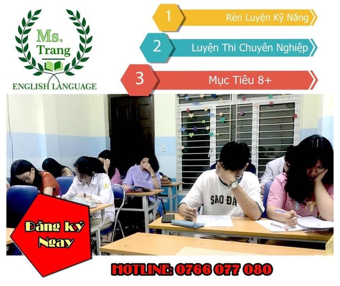 Hình ảnh lớp luyện thi cùng cô Thu Trang
