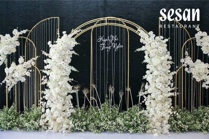 Hình ảnh không gian tiệc cưới sang trọng tại Nhà hàng Sesan