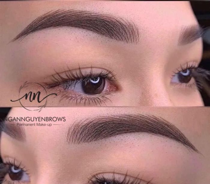 Hình ảnh quy trình điêu khắc chân mày chuyên nghiệp tại Ami Brows