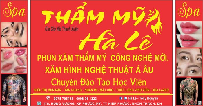 Hình ảnh khách hàng trước và sau khi phun xăm tại Thẩm Mỹ Hà Lê