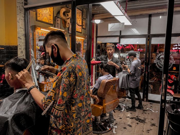 Hình ảnh không gian sang trọng tại Non Barber Shop