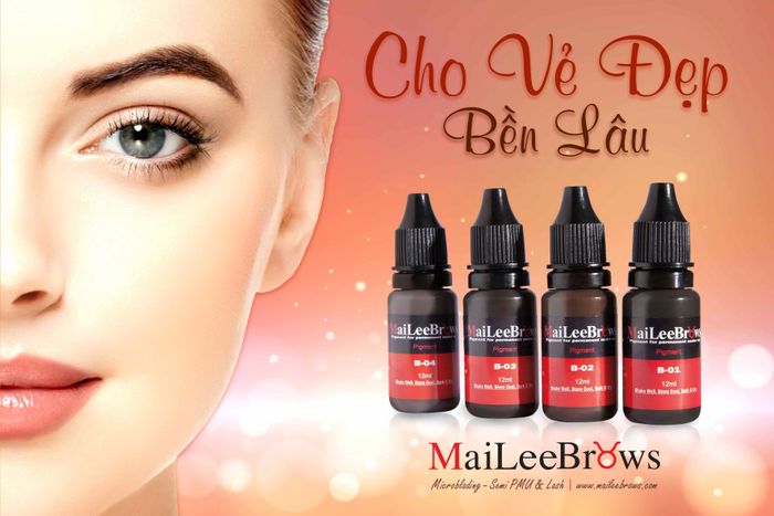 Hình ảnh thực tế sản phẩm mực phun xăm Maileebrows