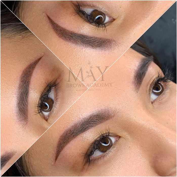Hình ảnh minh họa kết quả phun mày nghệ thuật tại M.A.Y Brows Academy