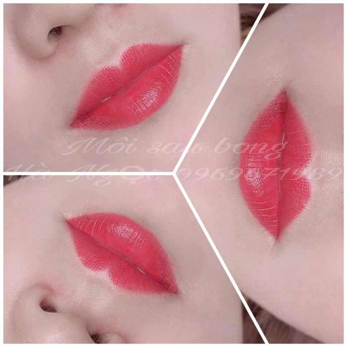 Hình ảnh thực tế quy trình phun xăm tại Hà Ngọc Beauty