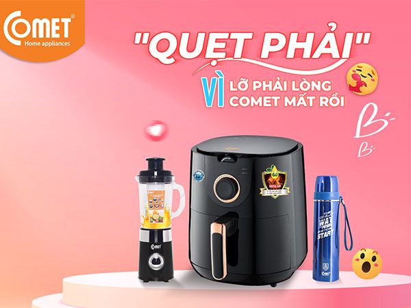Nồi chiên không dầu Comet - Lựa chọn lành mạnh cho sức khỏe