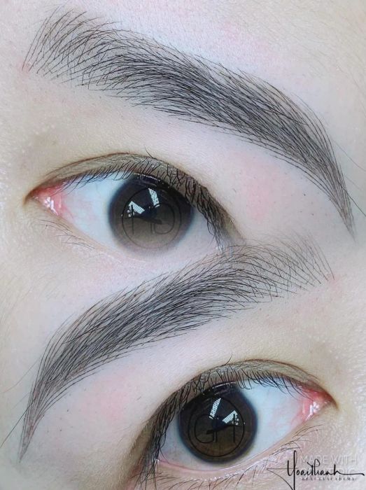 Hình ảnh thực tế kết quả điêu khắc chân mày tại Ami Brows