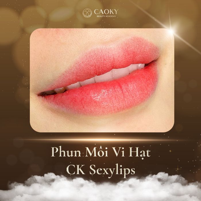 Hình ảnh thực tế kết quả phun môi tại Cao Kỳ Beauty Center