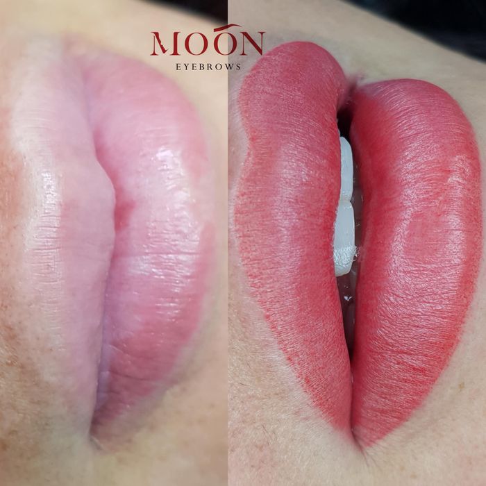 Thành quả phun môi ấn tượng tại Moon Nails Eyebrows Eyelashes