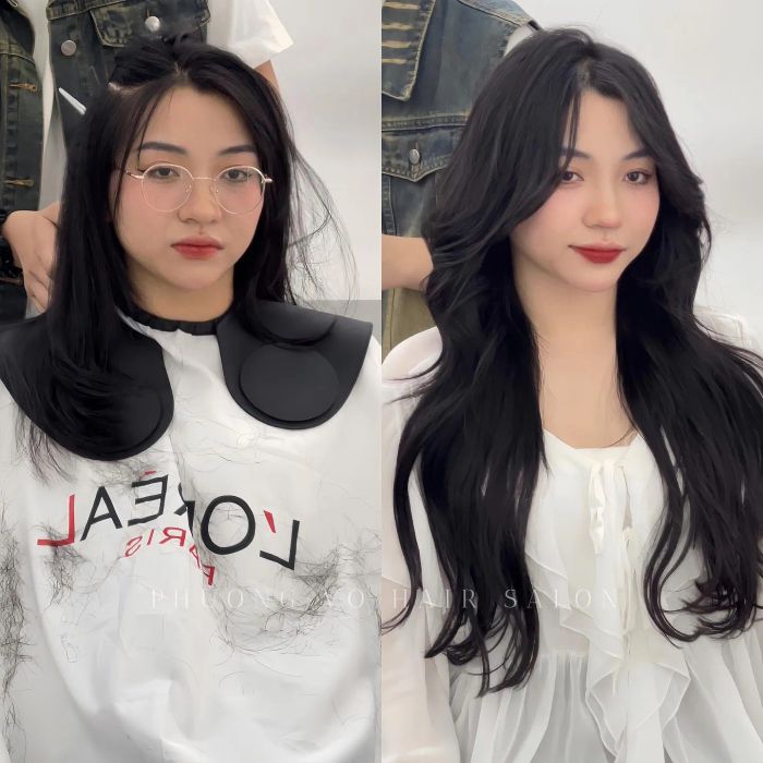 Hình ảnh thực tế dịch vụ nối tóc cao cấp tại Hair Salon Phương Võ