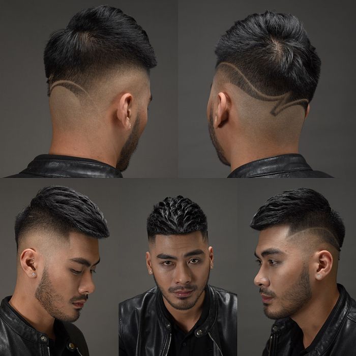 Học viên thực hành kỹ thuật barber chuyên nghiệp tại Ly The Barbershop