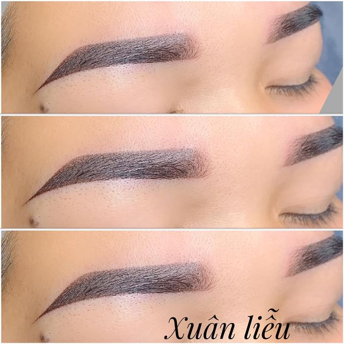 Hình ảnh kết quả phun xăm tự nhiên tại Xuân Liễu