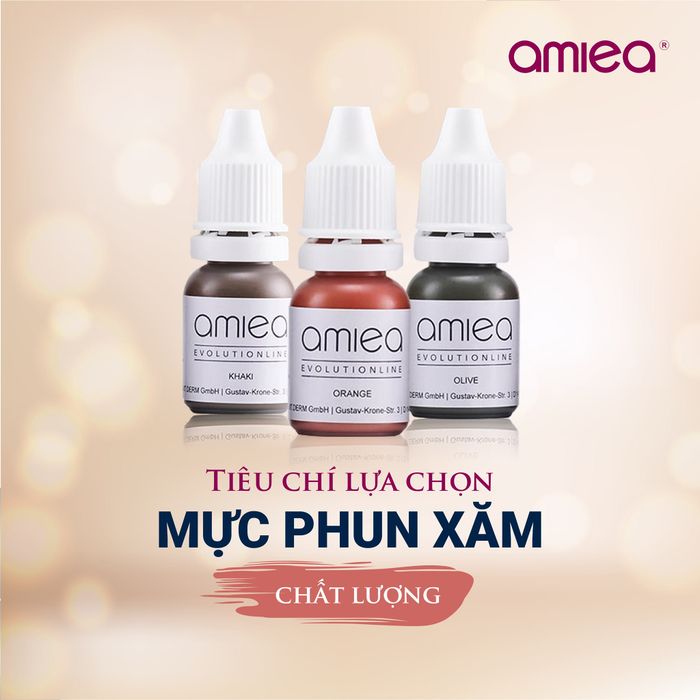 Hình ảnh thực tế mực xăm Amiea chính hãng