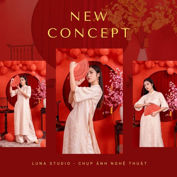 LUNA Studio - Tác phẩm áo dài Tết đầy sắc xuân