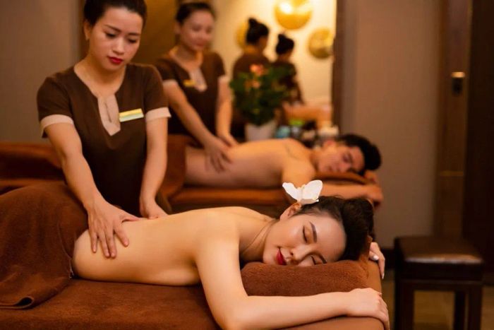 Khu vực ngâm thảo dược sang trọng tại Zen Villas