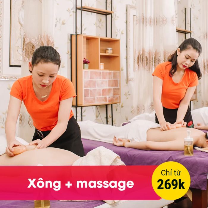 Không gian xông hơi đá muối sang trọng tại Muối Spa
