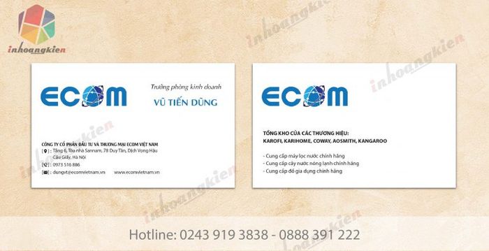 Hình ảnh sản phẩm in ấn tại Hoàng Kiên