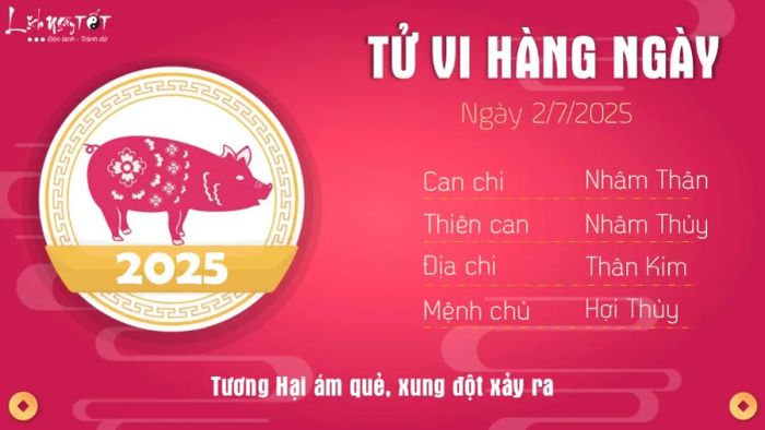 Tử vi hàng ngày 2/7/2025 - Tuổi Hợi