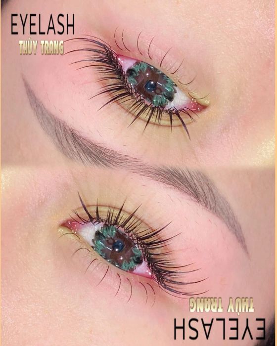 Hình ảnh thực hành của học viên tại Thuỳ Trang Beauty Eyelash