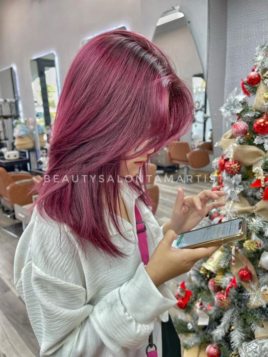 Hình ảnh tác phẩm nhuộm tóc nghệ thuật tại Beauty Salon Tâm Artist