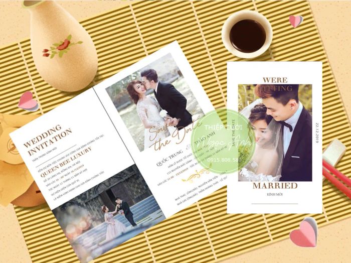Hình ảnh mẫu thiệp cưới tinh tế từ Ngọc Anh