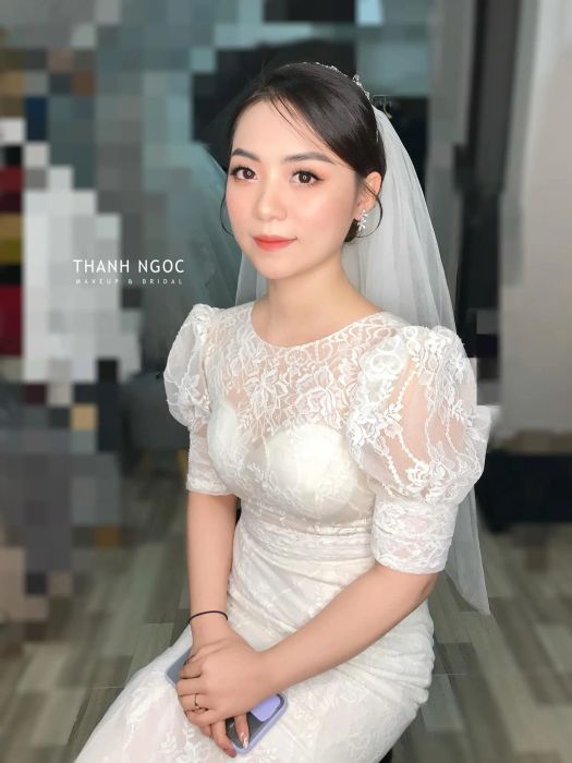 Hình ảnh cô dâu rạng rỡ với phong cách trang điểm tại Thanh Ngọc Bridal