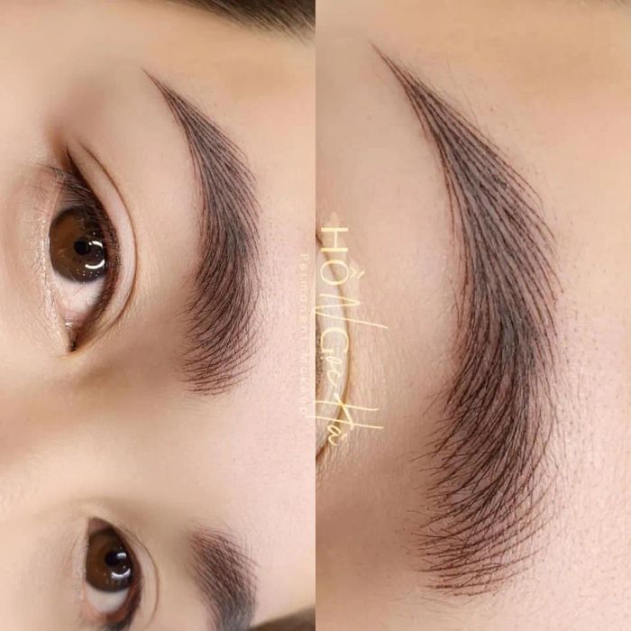 Tác phẩm điêu khắc chân mày 6D tại Phun Xăm Thẩm Mỹ Lan Hà