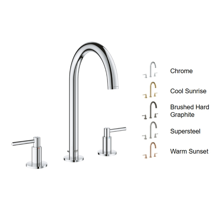Vòi chậu nóng lạnh 3 lỗ Atrio GROHE 20009003 và các phiên bản mạ màu cực kì sang trọng