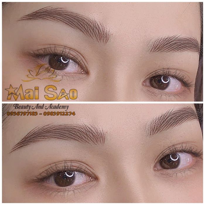 Tác phẩm điêu khắc chân mày sắc nét tại Phun Xăm Mai Sao
