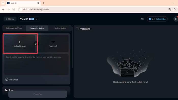 Các bước tạo video từ ảnh bằng Vidu AI - Phần 1
