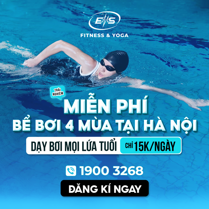 Không gian hiện đại tại Bể Bơi 4 Mùa EMS Fitness & Yoga