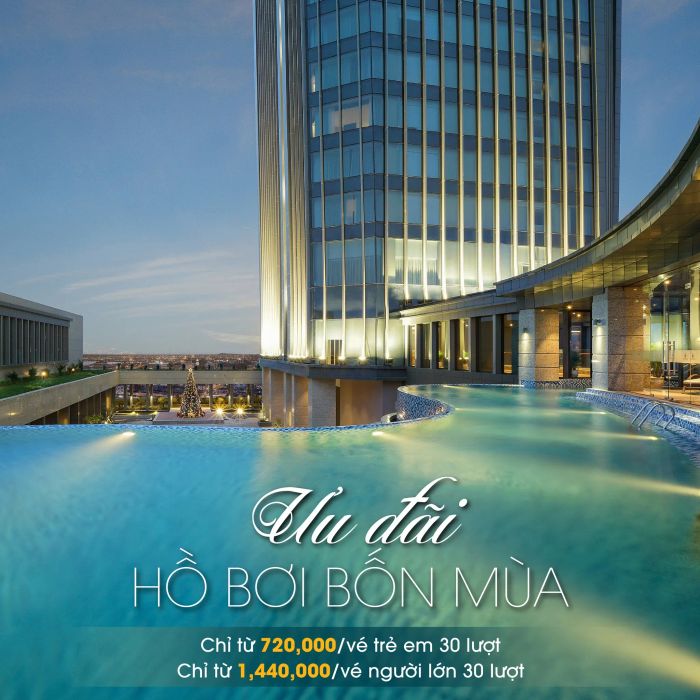 Không gian sang trọng tại Bể bơi 4 mùa Meliá Vinpearl