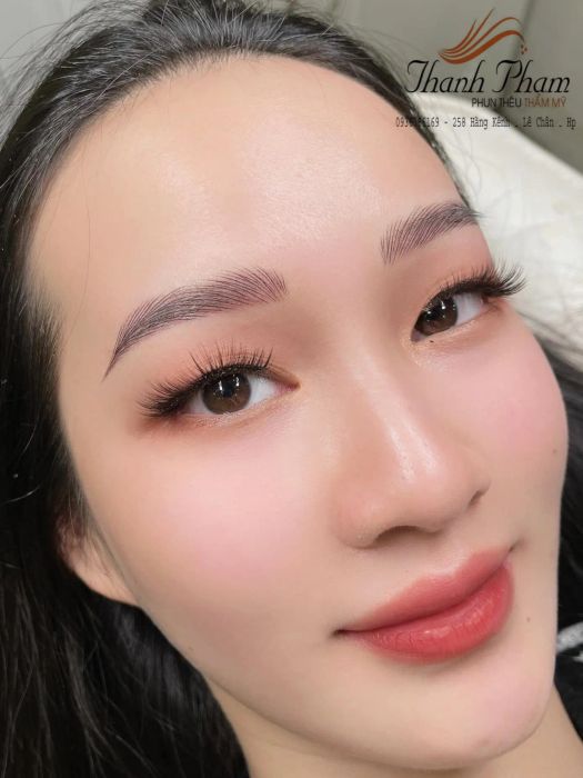 Kết quả điêu khắc chân mày đẹp tự nhiên tại Thanh Phạm Beauty