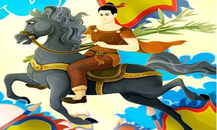 Tranh minh họa nghệ thuật về Thánh Gióng (Nguồn: internet)