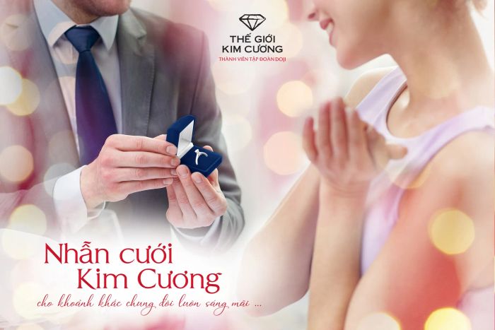Tuyệt tác nhẫn cưới kim cương từ Thế Giới Kim Cương