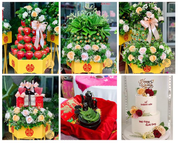 Hình ảnh mâm quả cưới sang trọng từ Rising