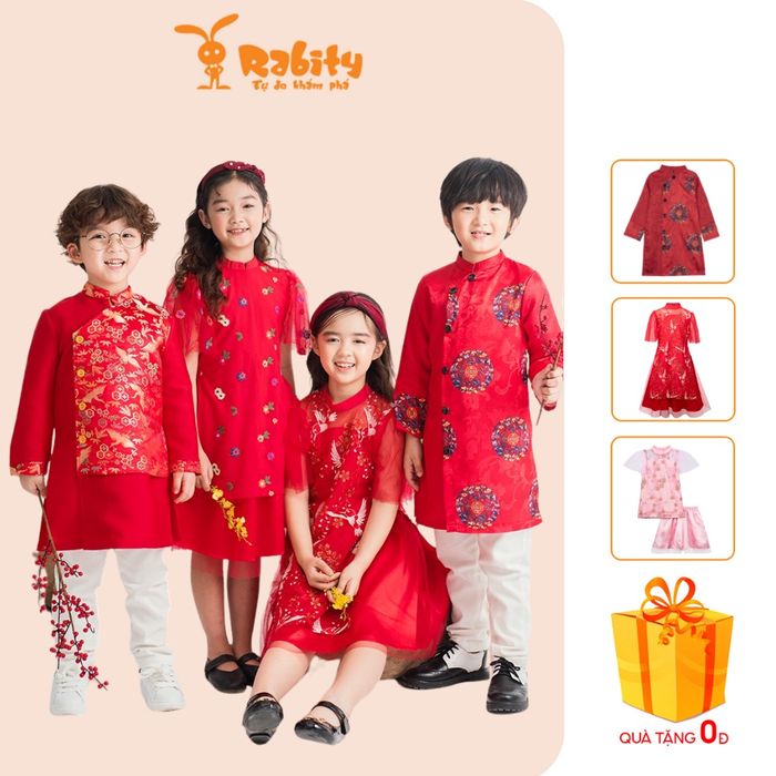 BST áo dài cao cấp mới nhất từ Rabity Kids Fashion