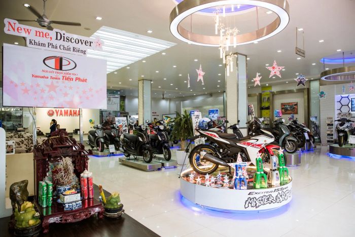 Không gian trưng bày ấn tượng tại Yamaha Tiến Phát HP
