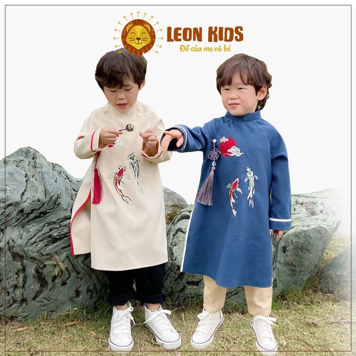 BST áo dài bé trai cá tính từ Leon Kids