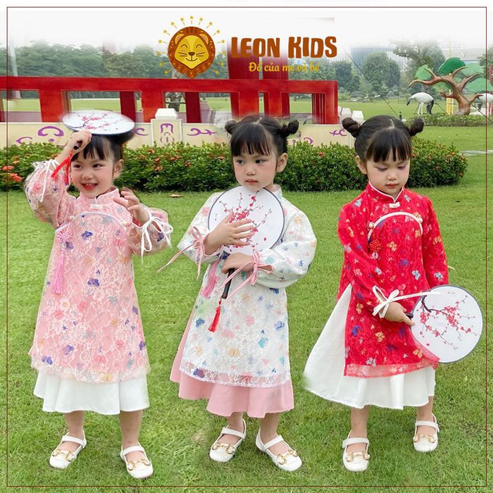 BST áo dài cách tân cao cấp tại Leon Kids